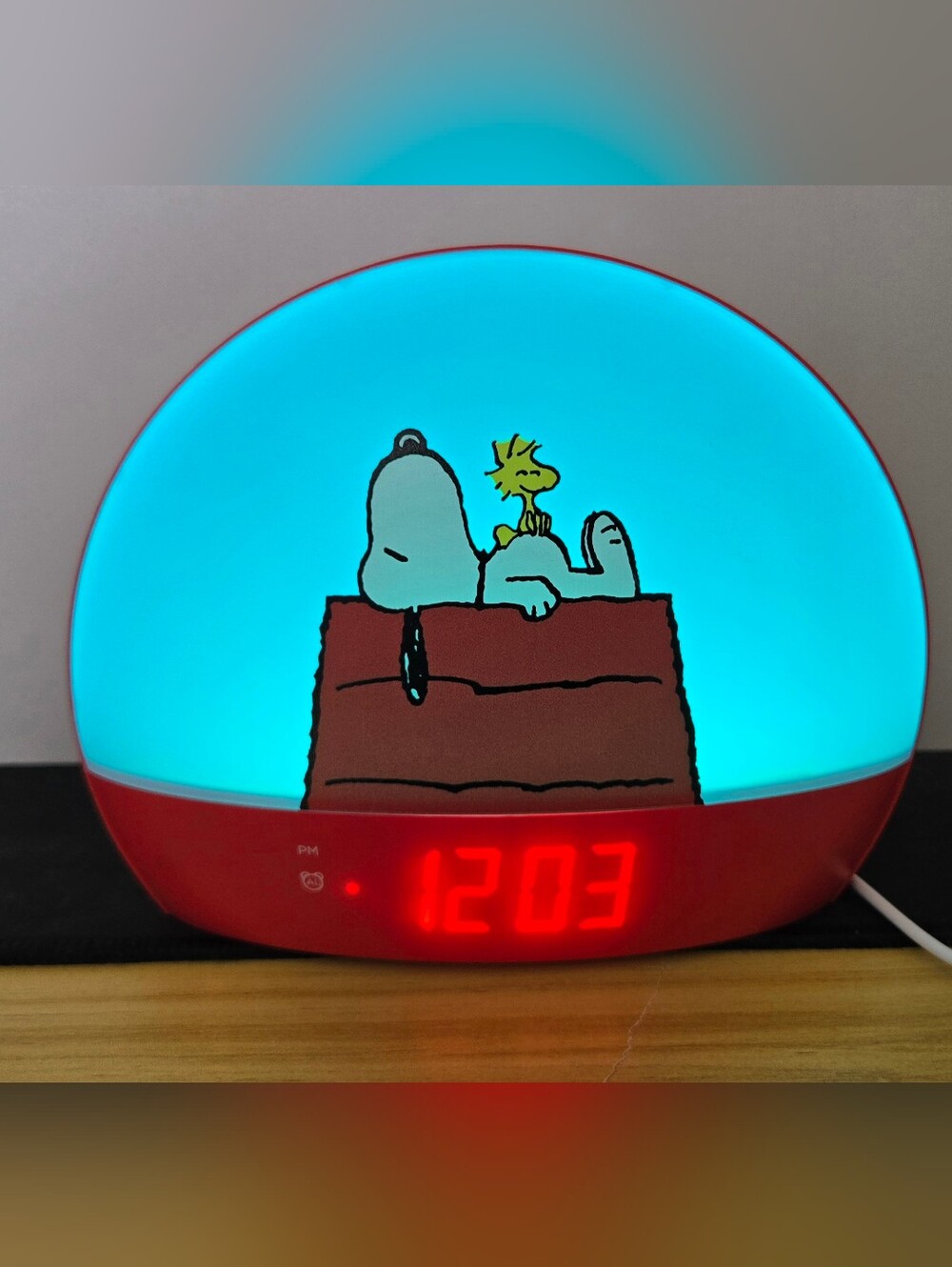 Snoopy Sunrise Alarm Clock With Light